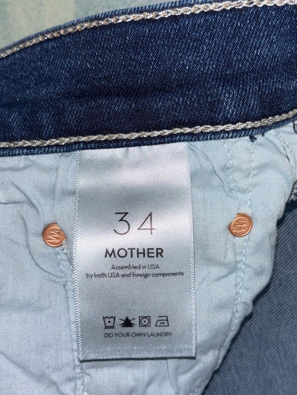 MOTHER The Outsider Ankle Uncharted Waters jeans Womens Size 34 - Picture 6 of 10